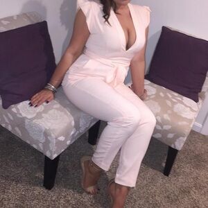 Bebe Blush Pink Jumpsuit